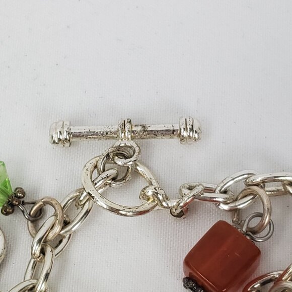 Vintage AAI Signed Dangle Silver Tone World Landmarks Bracelet - Picture 7 of 7